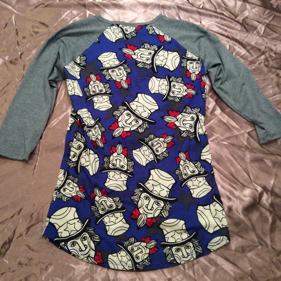 Free with bundle! LulaRoe Uncle Sam Baseball Tee - Picture 6 of 6